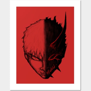 Half Face Demon Posters and Art